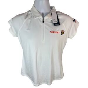 Cutter & Buck Florida Panthers Golf Polo Small White Dry Tec Embroidered Logo